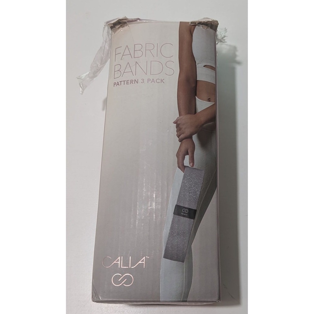CALIA Fabric Resistance Bands Pattern 3 Pack Light Medium Heavy CSF00058
